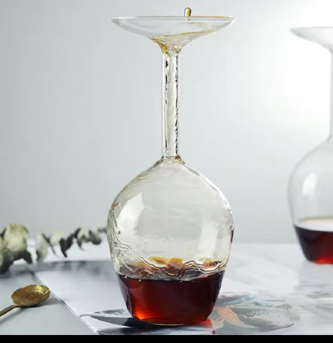 Upside Down Wine Glass