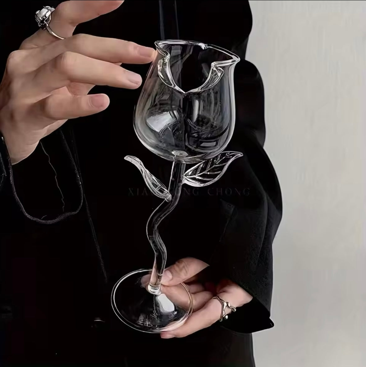 Rose Shaped Wine Glass