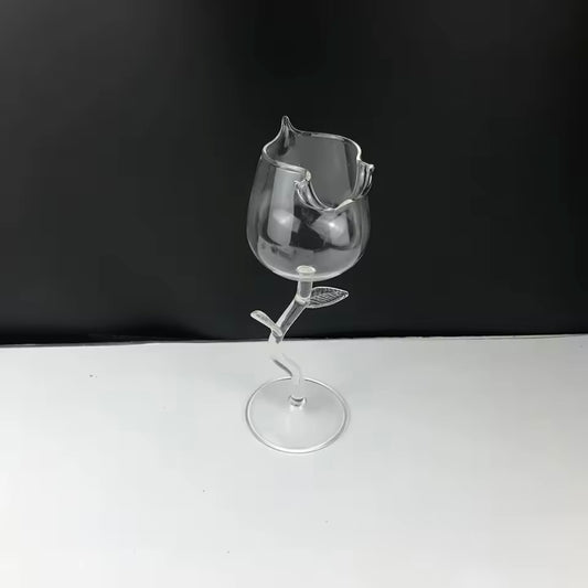 Rose Shaped Wine Glass