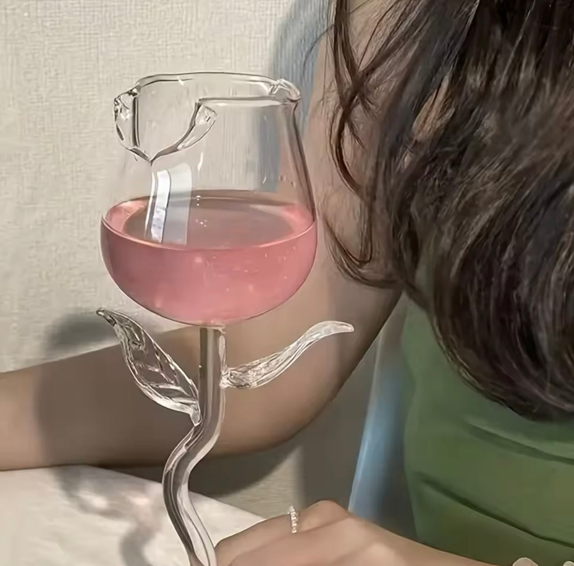 Rose Shaped Wine Glass